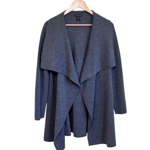 Eileen Fisher Womens Wool Cardigan Sweater Jacket Size S Gray Lagenlook Luxury